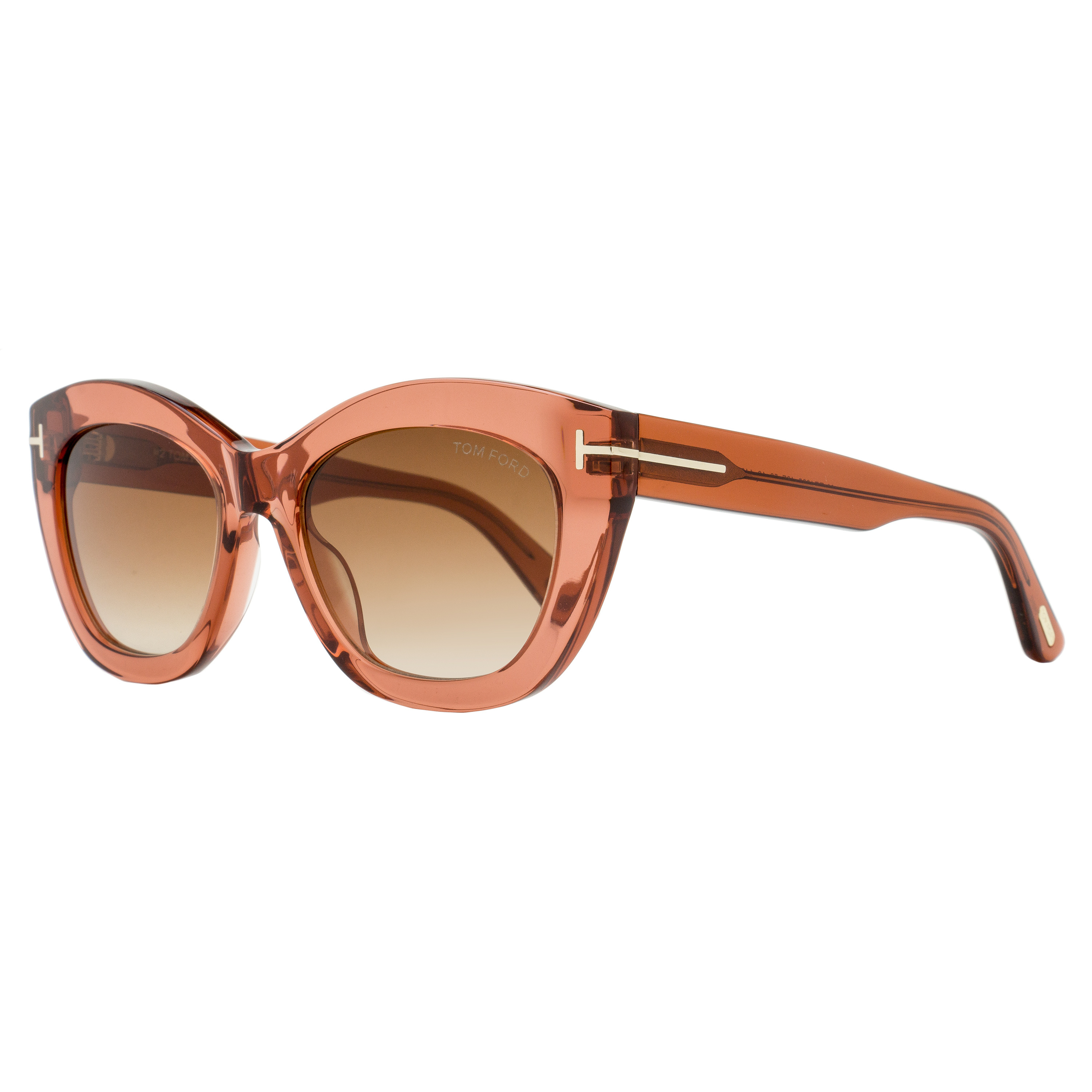 Tom Ford Linda-02 Butterfly Sunglasses Tf1285 42f Transparent Coral 53mm Ft1285